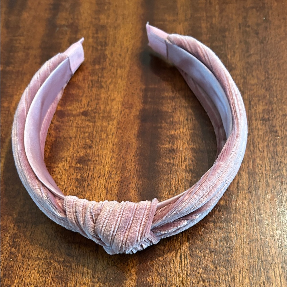 Headband Mauve Velvet knot